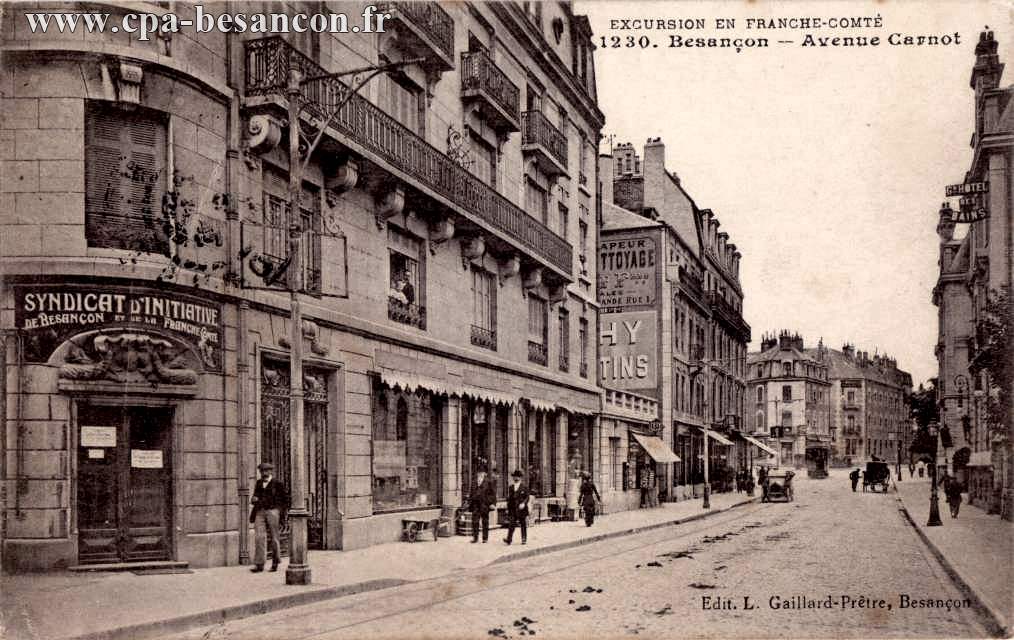 EXCURSION EN FRANCHE-COMTÉ - 1230. Besançon - Avenue Carnot